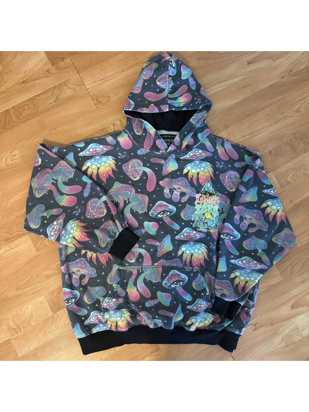 Assholes Live Forever Let’s Take a Trip Hoodie XL Rare Embroidered Mushroom